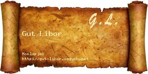 Gut Libor névjegykártya